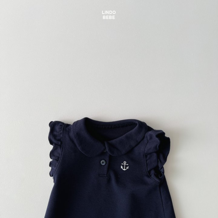 Lindo - Korean Baby Fashion - #babywear - Bebe Marine Collar One-piece (Solid) - 7