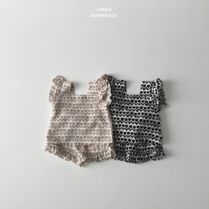 Lindo - Korean Baby Fashion - #onlinebabyboutique - Blooming Tulip Set