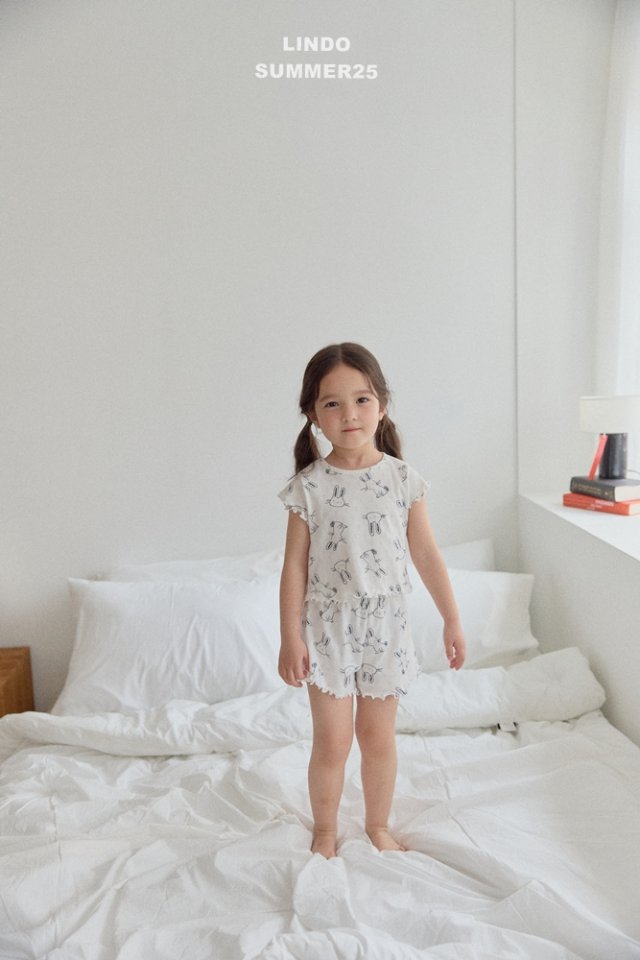 Lindo - Korean Baby Fashion - #onlinebabyboutique - Bunny Pajama Set - 10