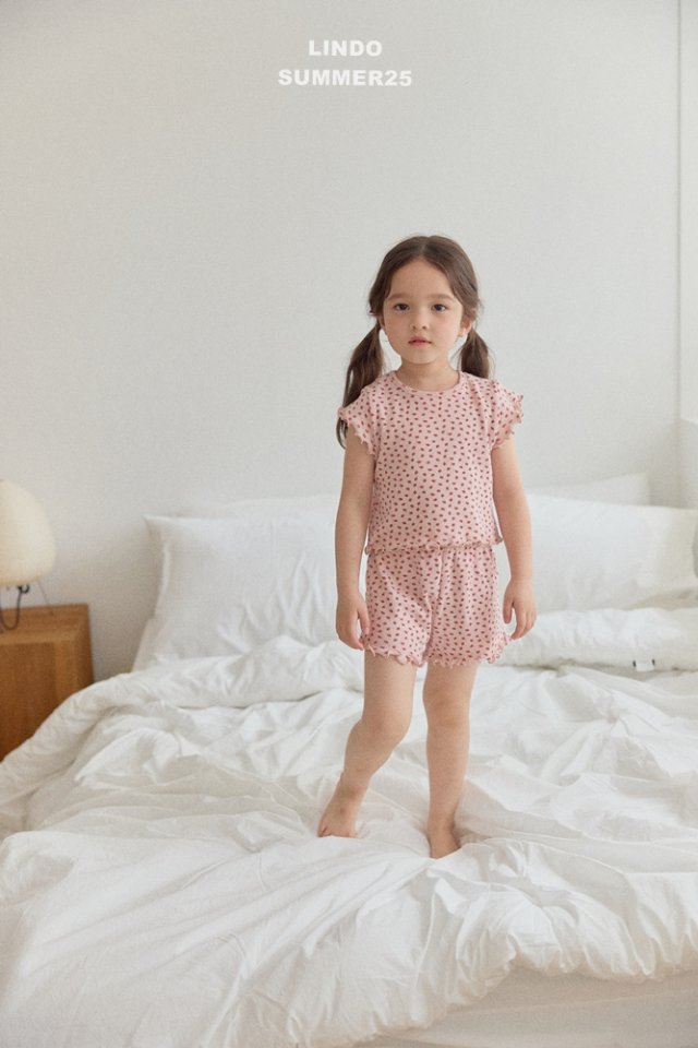 Lindo - Korean Baby Fashion - #onlinebabyboutique - Strawberry Pajama Set - 9