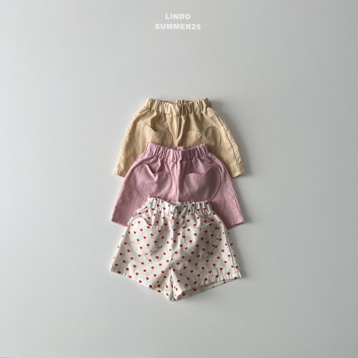 Lindo - Korean Baby Fashion - #onlinebabyboutique - Heart Shorts (Heart)