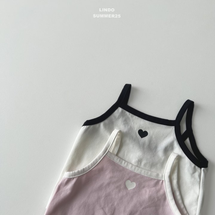 Lindo - Korean Baby Fashion - #onlinebabyshop - May Heart Strap Sleeveless - 3