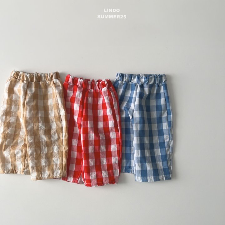 Lindo - Korean Baby Fashion - #onlinebabyshop - Big Check Pants - 5