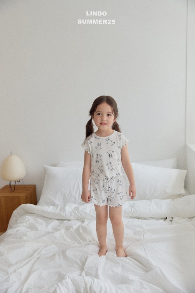 Lindo - Korean Baby Fashion - #onlinebabyshop - Bunny Pajama Set - 11