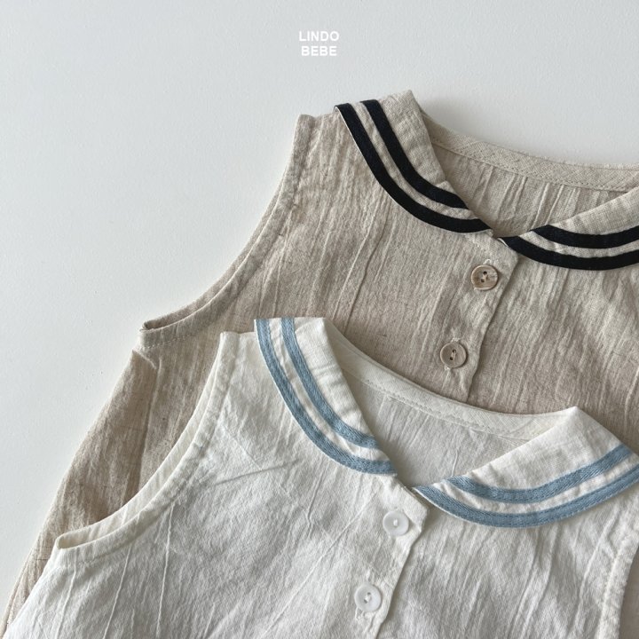 Lindo - Korean Baby Fashion - #onlinebabyshop - Bebe Sailor Linen Bodysuit - 7