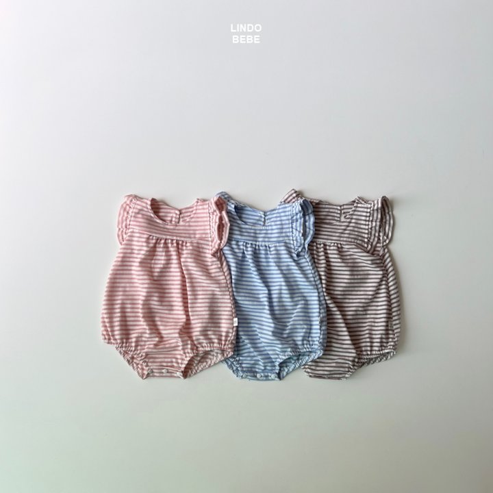 Lindo - Korean Baby Fashion - #smilingbaby - Bebe Frill Stripe Suit