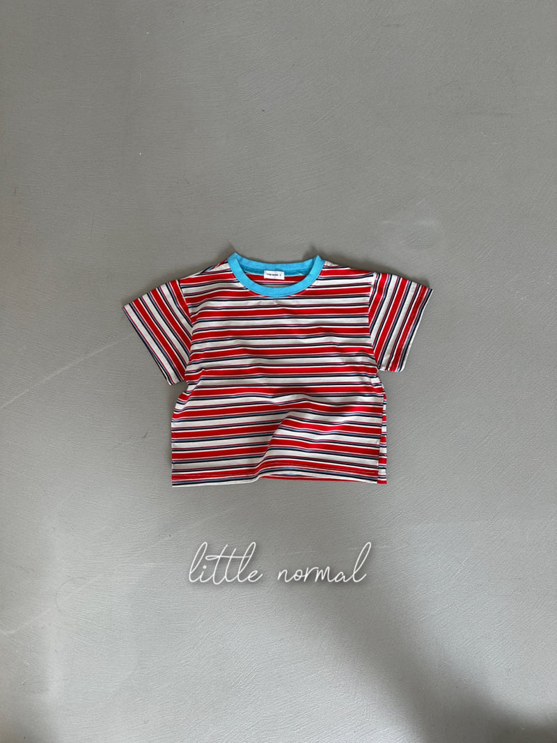 Little Normal - Korean Children Fashion - #Kfashion4kids - Multi Stripe Tee - 10