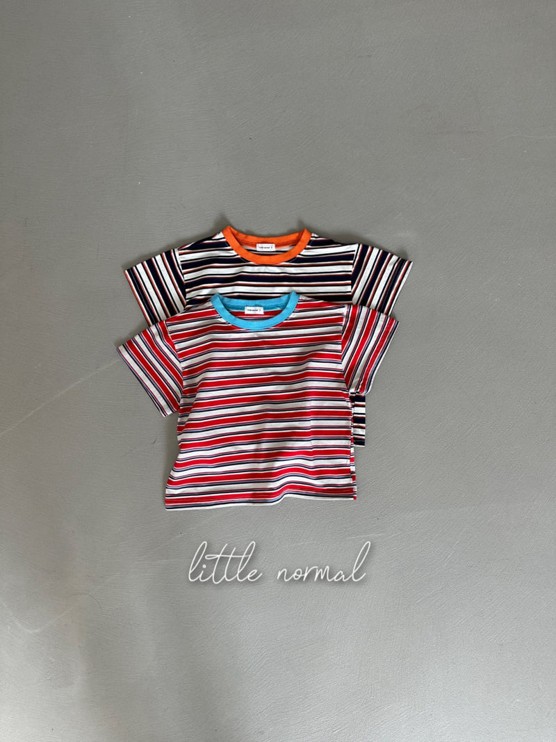 Little Normal - Korean Children Fashion - #magicofchildhood - Multi Stripe Tee - 12