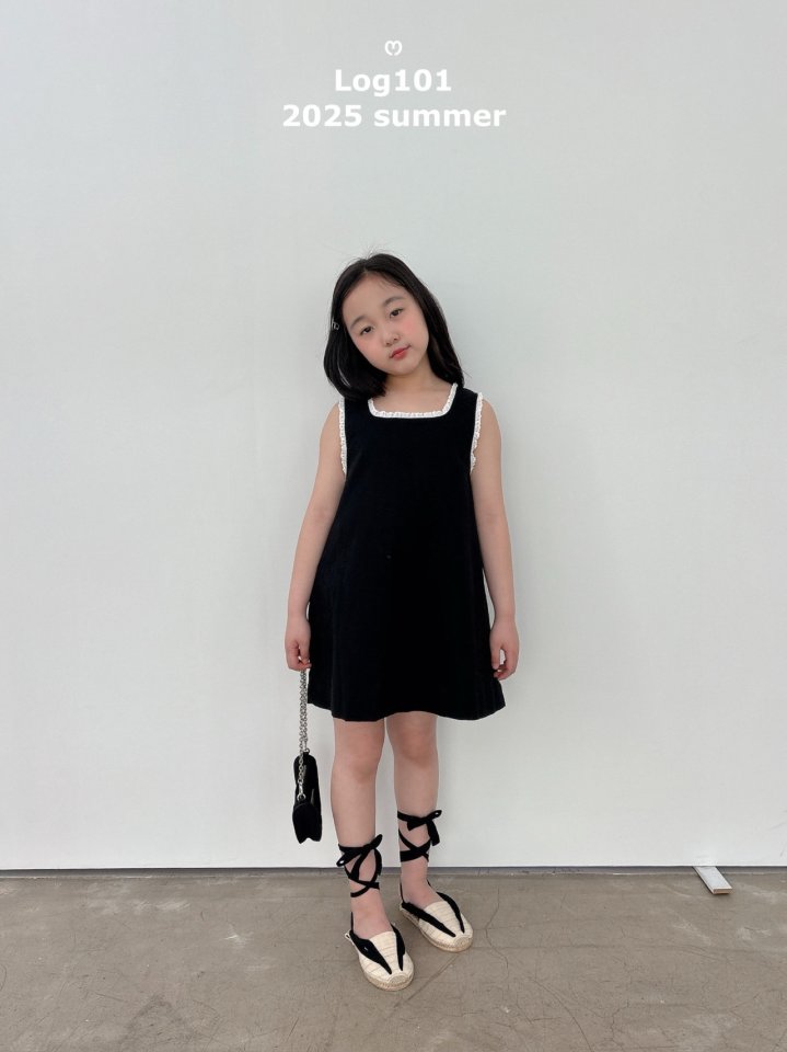 Log101 - Korean Children Fashion - #Kfashion4kids - Linen Shirring Dress - 6