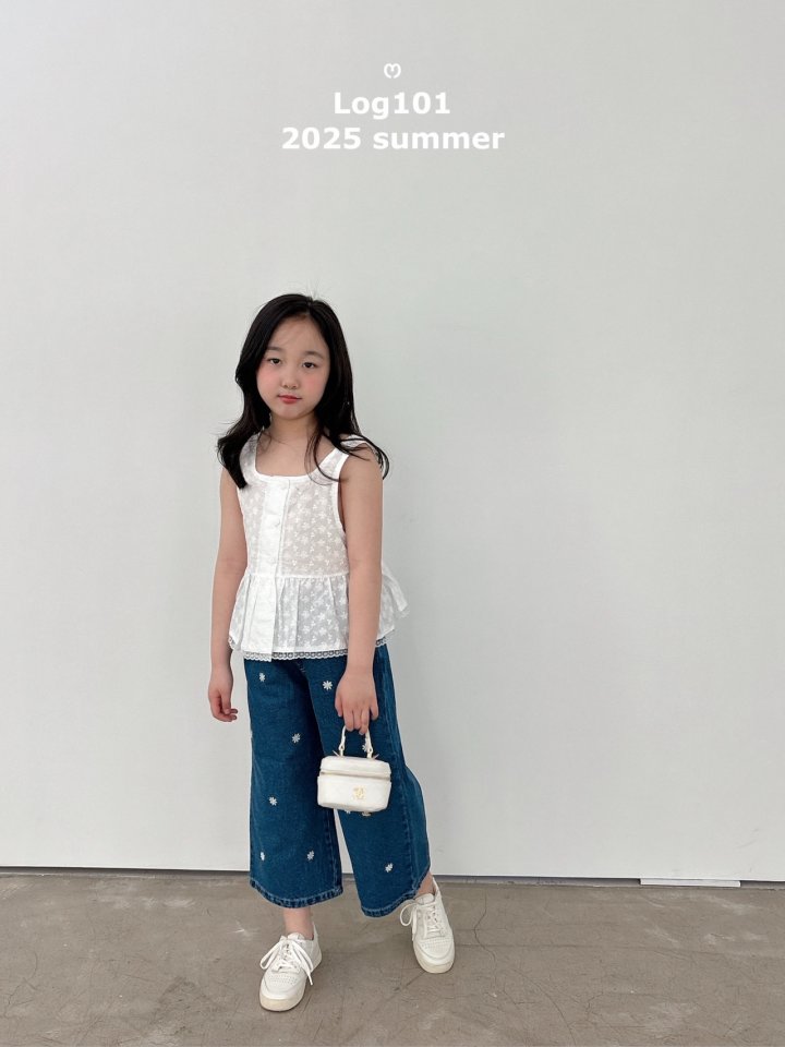 Log101 - Korean Children Fashion - #Kfashion4kids - Daisy Denim Pants - 3