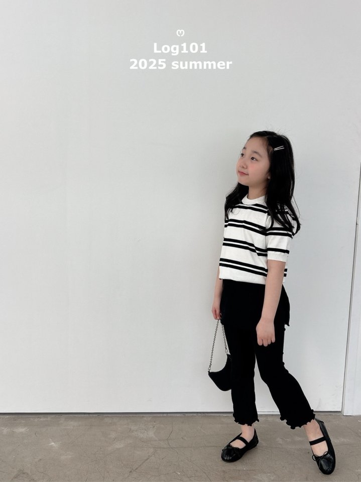 Log101 - Korean Children Fashion - #childofig - Stripe Short Sleeve Knit - 5