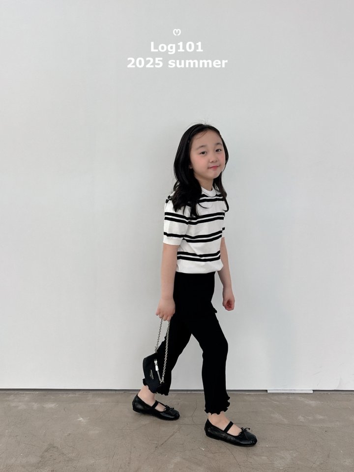 Log101 - Korean Children Fashion - #childofig - Stripe Short Sleeve Knit - 6