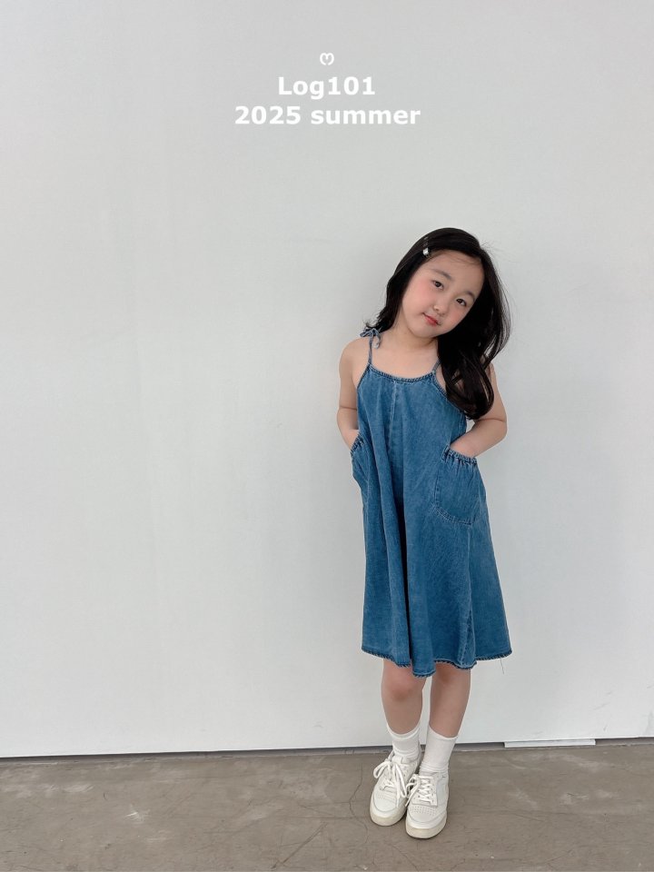Log101 - Korean Children Fashion - #designkidswear - Denim Strap Dress - 6