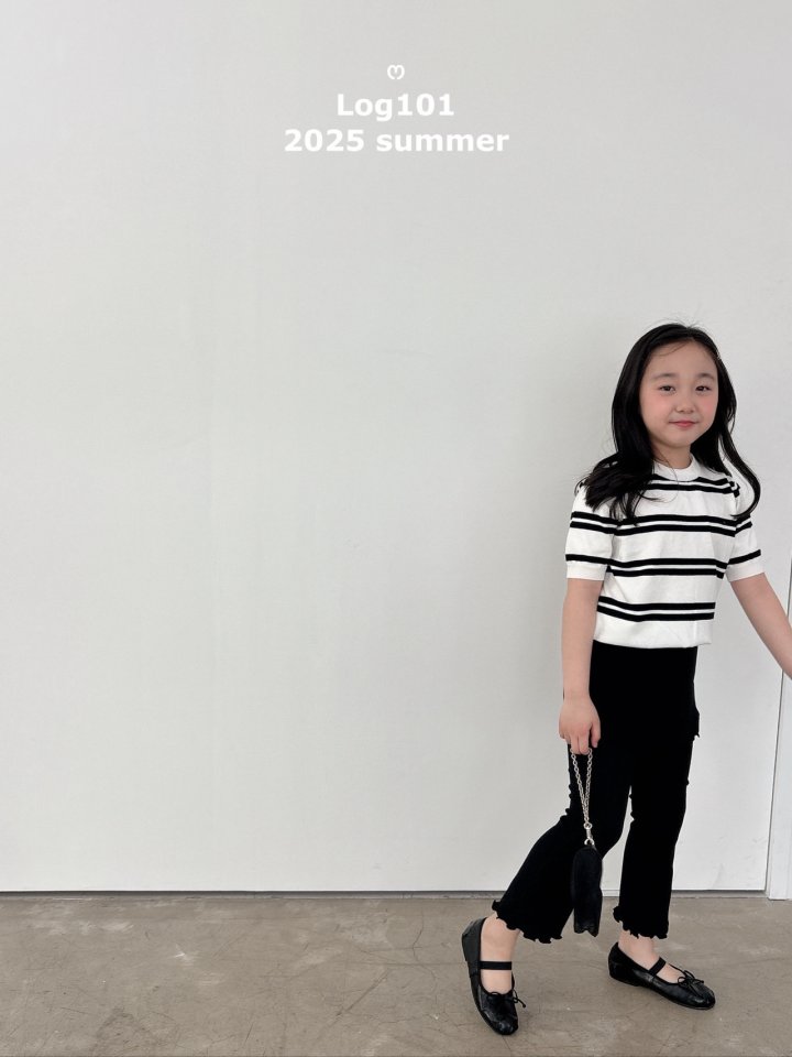 Log101 - Korean Children Fashion - #discoveringself - Stripe Short Sleeve Knit - 9