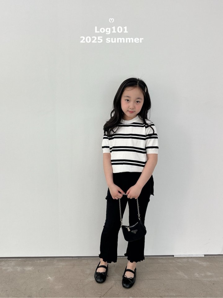 Log101 - Korean Children Fashion - #fashionkids - Stripe Short Sleeve Knit - 10