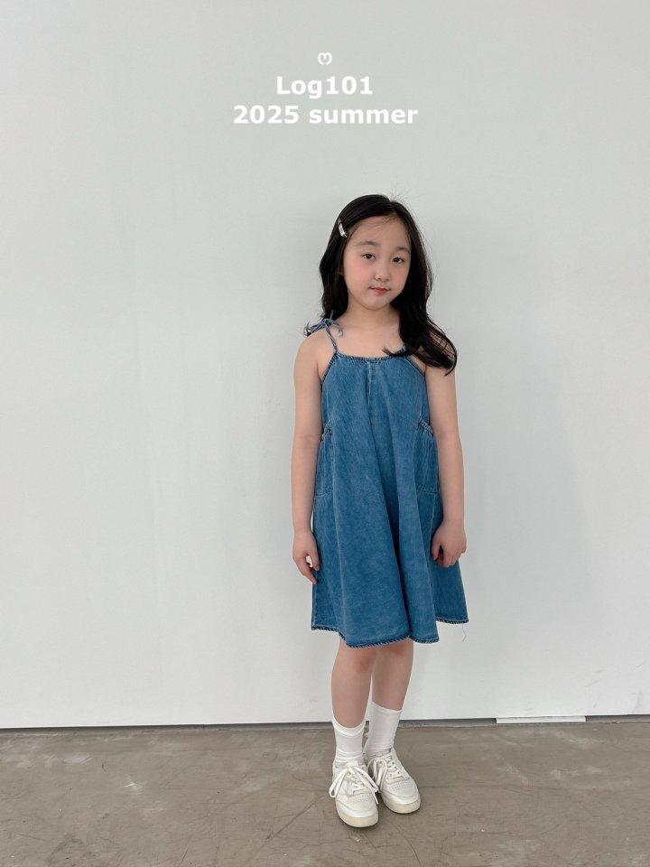 Log101 - Korean Children Fashion - #fashionkids - Denim Strap Dress - 8