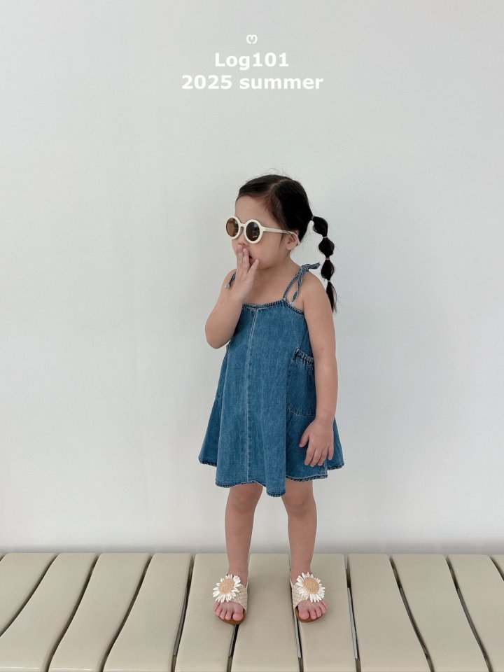 Log101 - Korean Children Fashion - #kidsshorts - Denim Strap Dress - 9