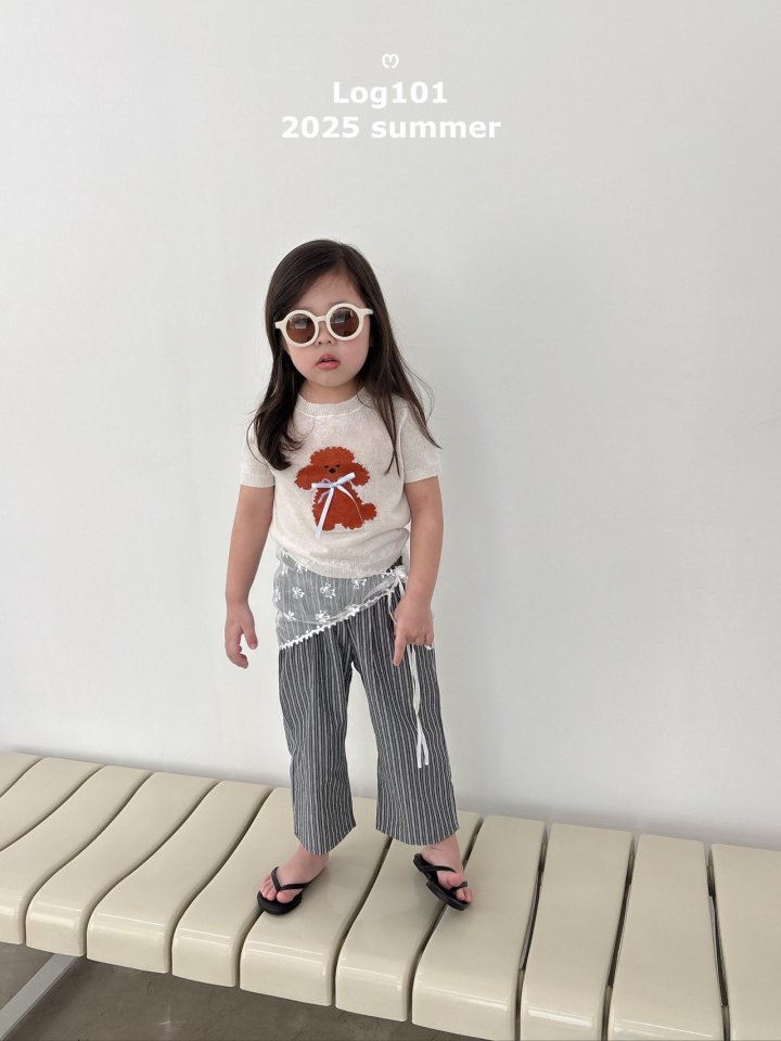 Log101 - Korean Children Fashion - #kidsshorts - Woof Short Sleeve Knit - 8