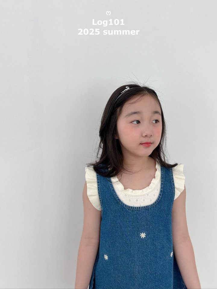 Log101 - Korean Children Fashion - #kidzfashiontrend - Frill Sleeveless Tee - 11