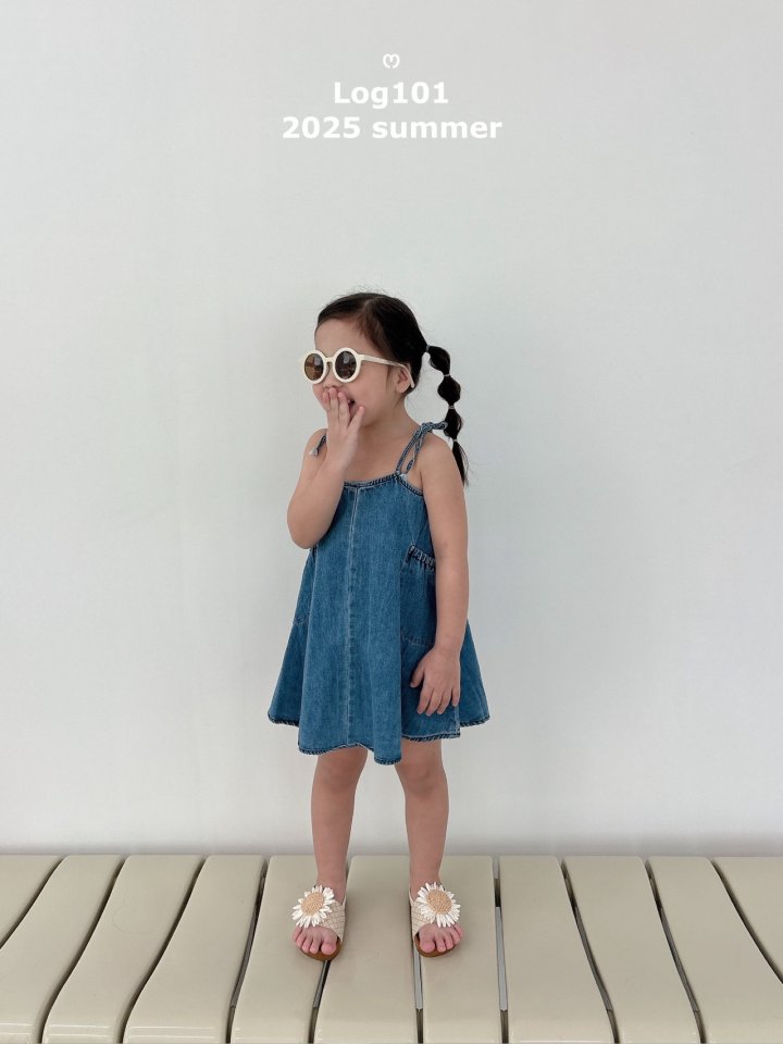 Log101 - Korean Children Fashion - #kidzfashiontrend - Denim Strap Dress - 11