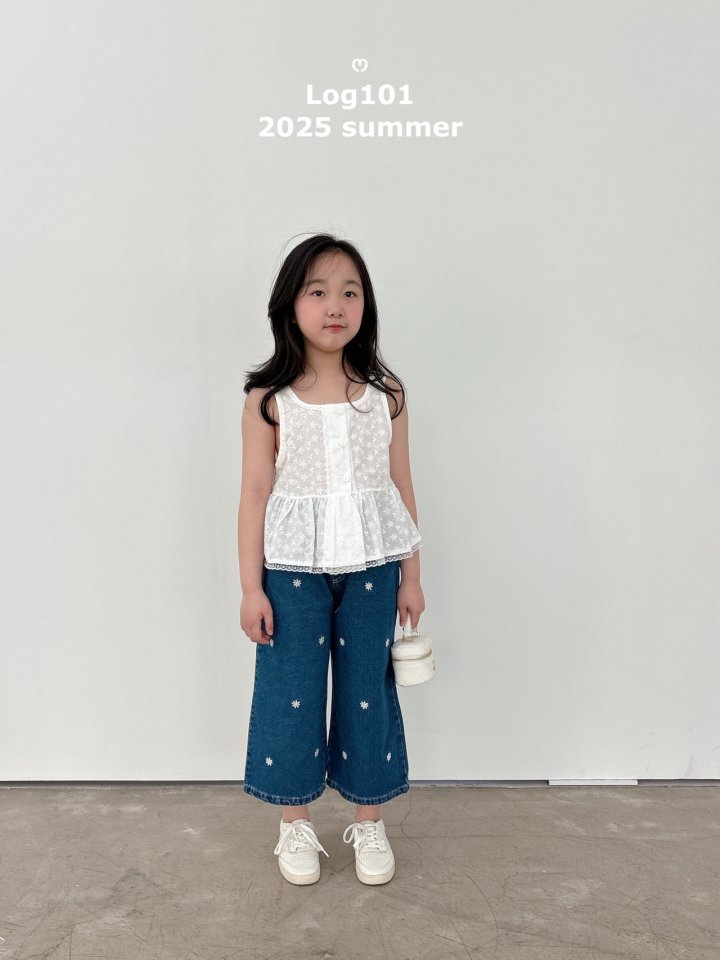 Log101 - Korean Children Fashion - #Kfashion4kids - Daisy Denim Pants - 4
