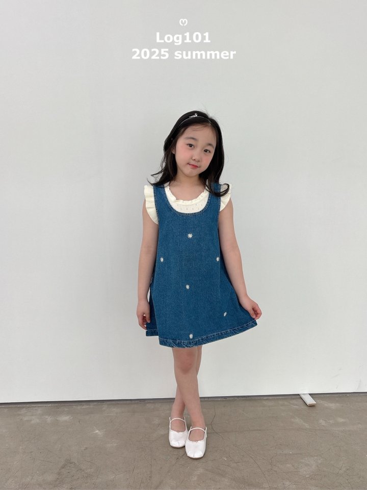 Log101 - Korean Children Fashion - #magicofchildhood - Daisy Denim Dress - 9