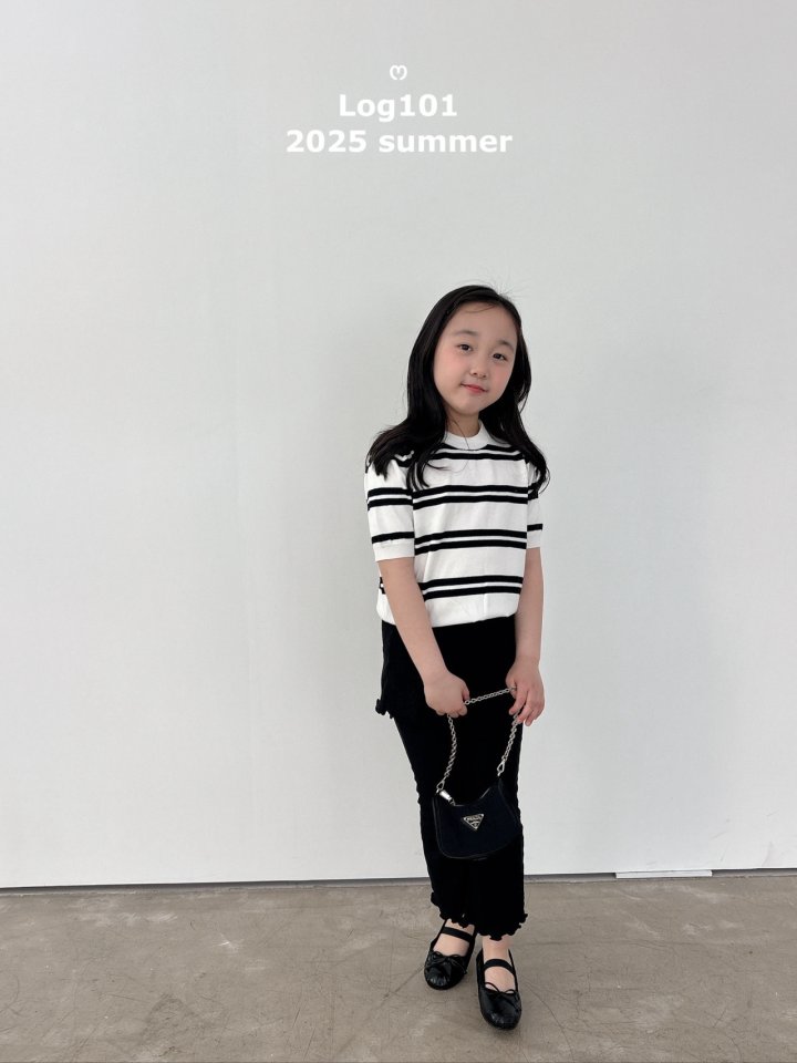 Log101 - Korean Children Fashion - #magicofchildhood - Stripe Short Sleeve Knit - 2