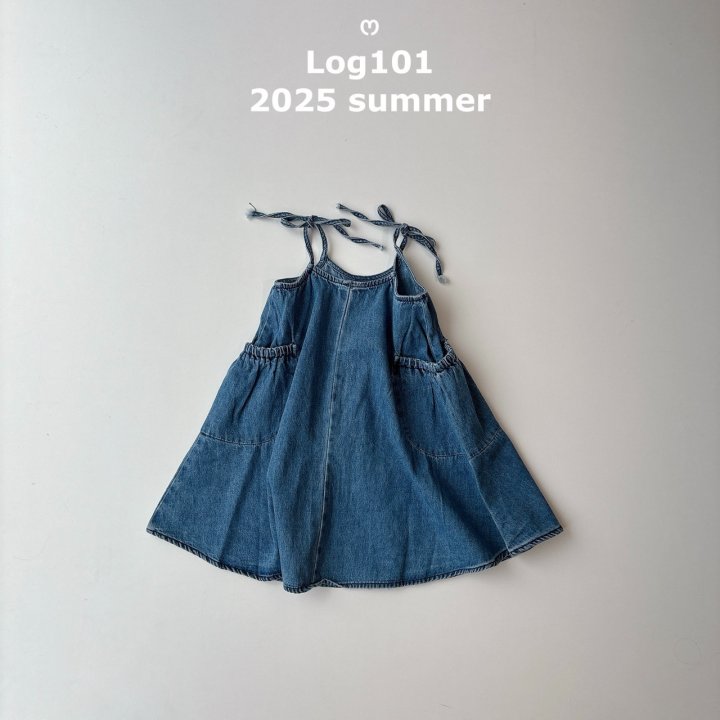 Log101 - Korean Children Fashion - #minifashionista - Denim Strap Dress