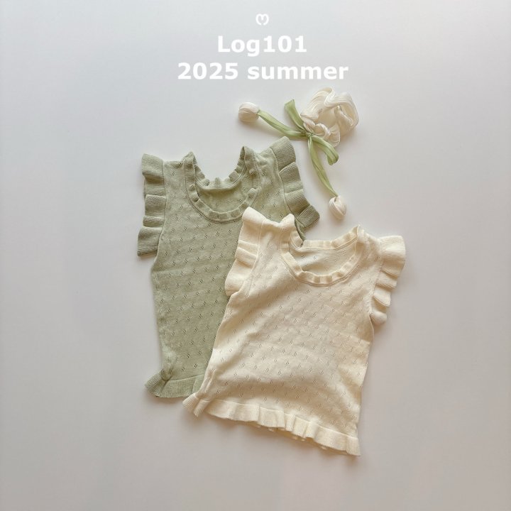 Log101 - Korean Children Fashion - #todddlerfashion - Frill Sleeveless Tee