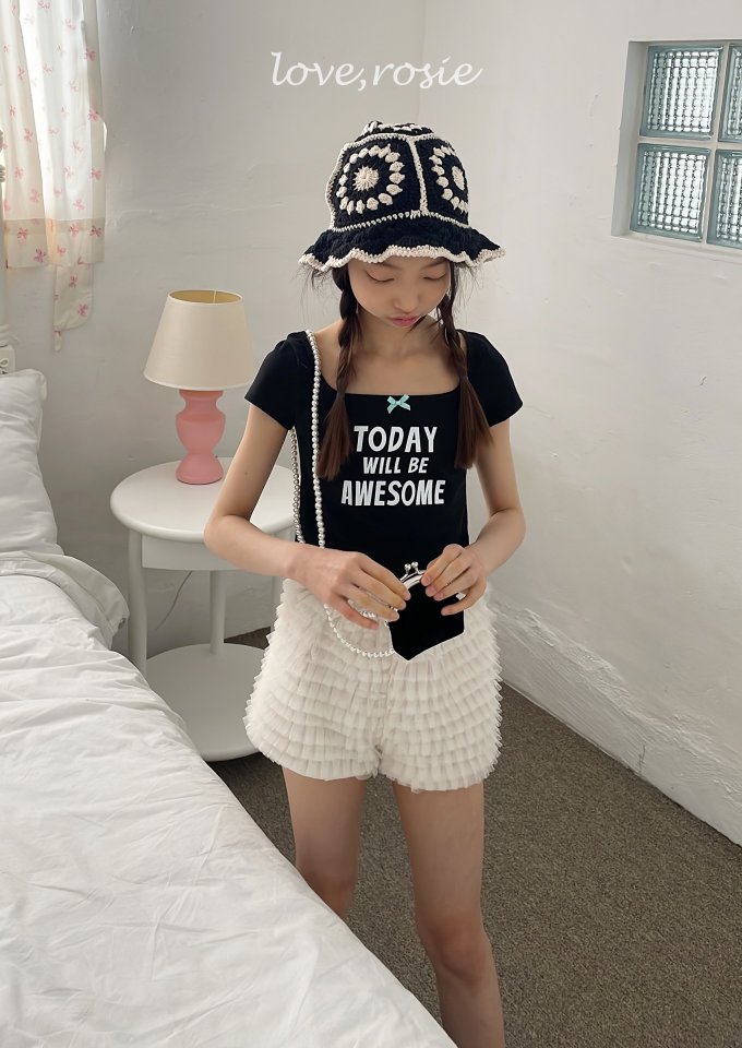 Love Rosie - Korean Children Fashion - #childofig - Lettering Ribbon Binding Tee - 9