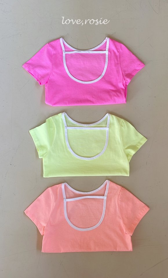 Love Rosie - Korean Children Fashion - #childrensboutique - Summer Neon Binding Tee