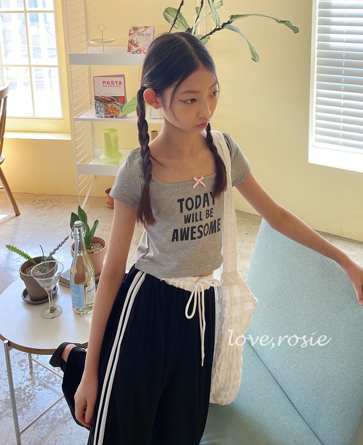 Love Rosie - Korean Children Fashion - #designkidswear - Lettering Ribbon Binding Tee - 12