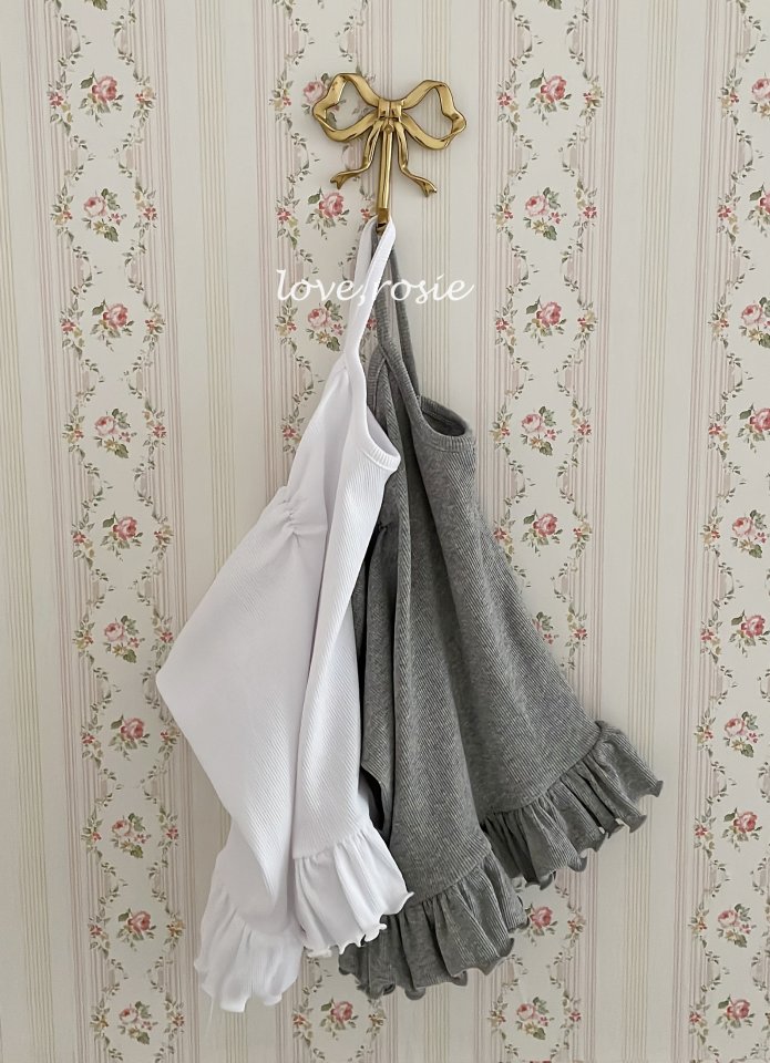 Love Rosie - Korean Children Fashion - #designkidswear - Frill Hem Sleeveless Tee