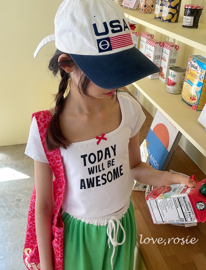 Love Rosie - Korean Children Fashion - #kidzfashiontrend - Lettering Ribbon Binding Tee - 3