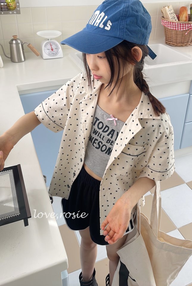 Love Rosie - Korean Children Fashion - #kidzfashiontrend - Star Lettering Shirt - 8