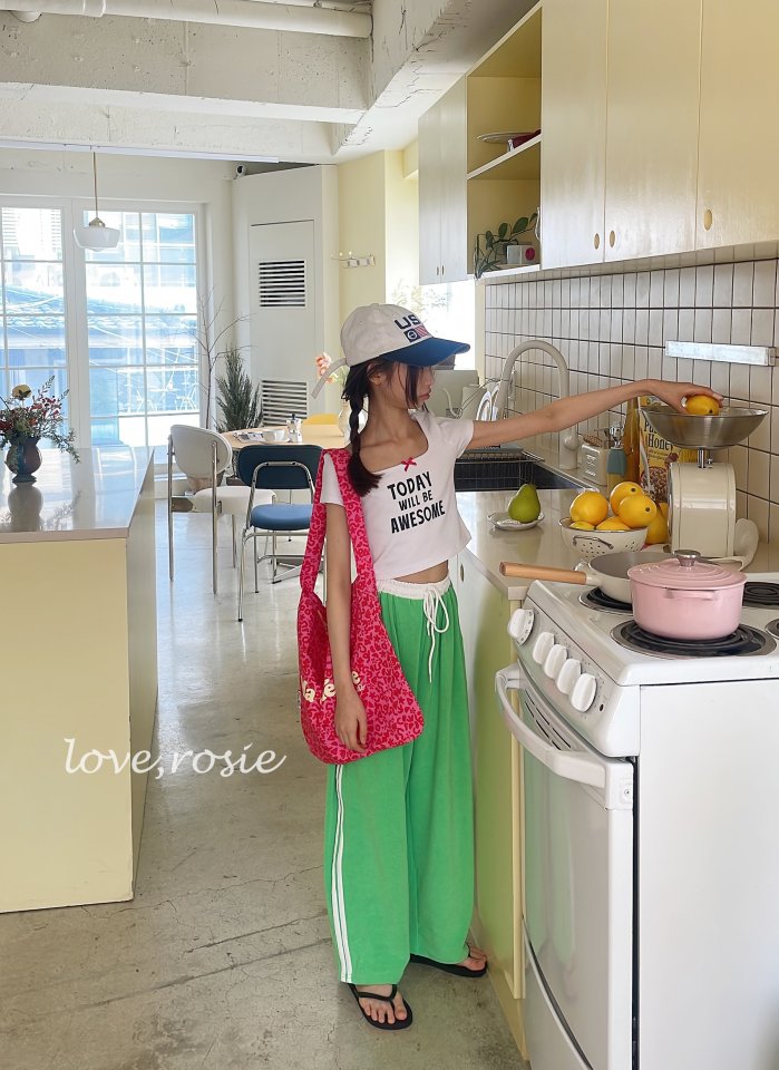 Love Rosie - Korean Children Fashion - #magicofchildhood - Lettering Ribbon Binding Tee - 6