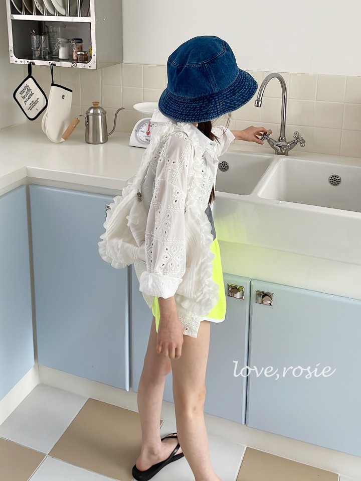 Love Rosie - Korean Women Fashion - #momslook - Eyelet Punching Shirt (with Mom) - 3