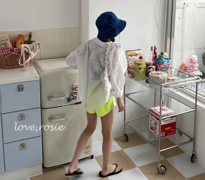 Love Rosie - Korean Women Fashion - #momslook - Eyelet Punching Shirt (with Mom) - 9