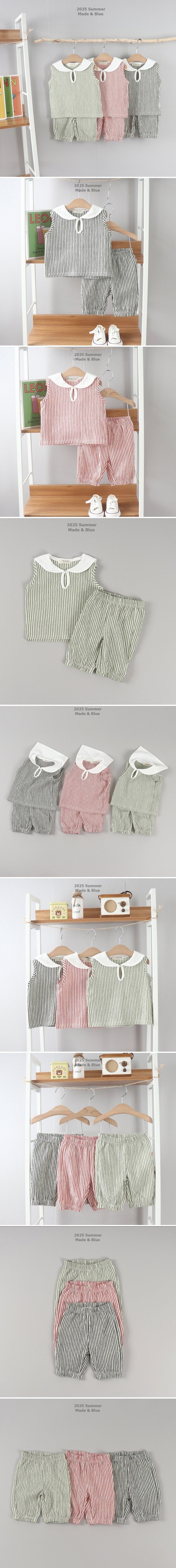 Made Blue - Korean Children Fashion - #fashionkids - Wrinkle Top Bottom Set