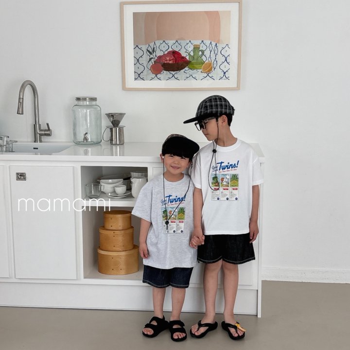 Mamami - Korean Children Fashion - #kidsshorts - Twins Tee - 12
