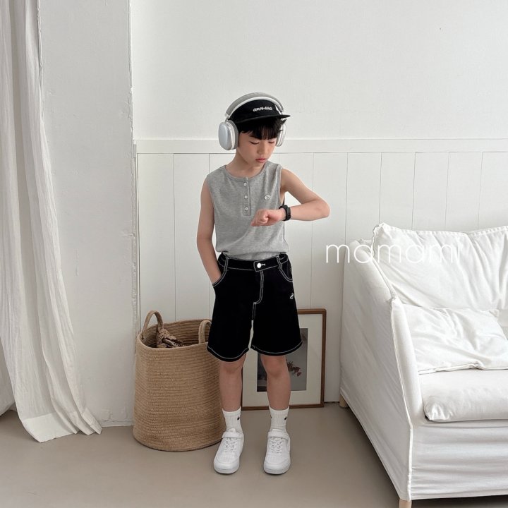 Mamami - Korean Children Fashion - #kidsstore - Button Henley Sleeveless - 11