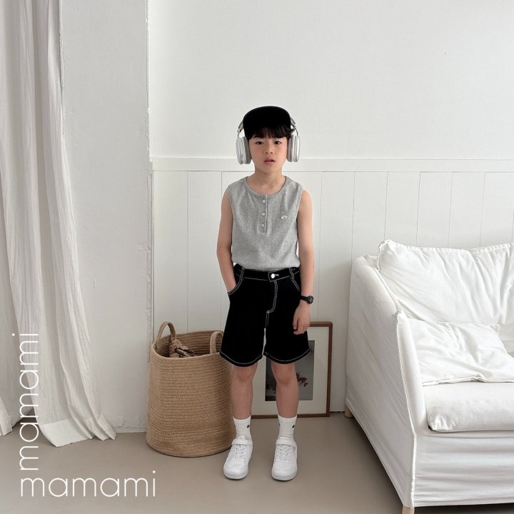 Mamami - Korean Children Fashion - #kidsstore - Button Stitch Pants - 10