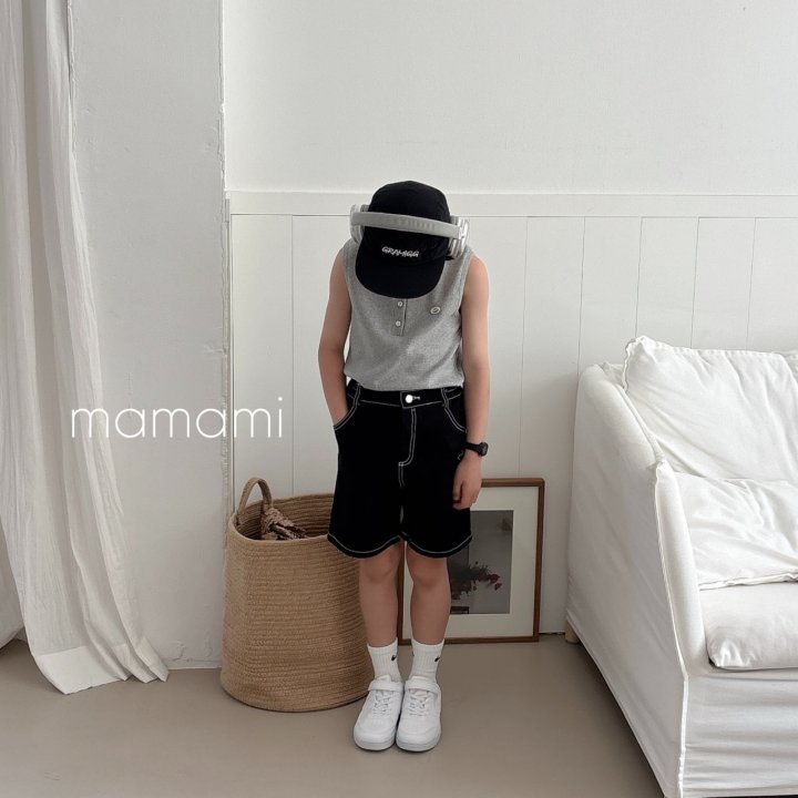 Mamami - Korean Children Fashion - #kidzfashiontrend - Button Henley Sleeveless - 12