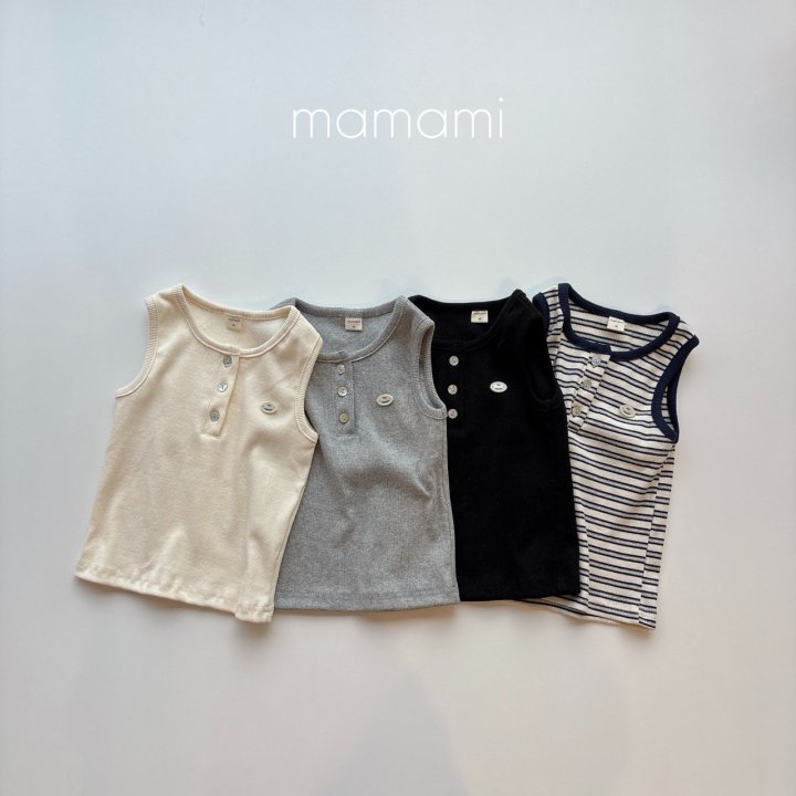Mamami - Korean Children Fashion - #magicofchildhood - Button Henley Sleeveless