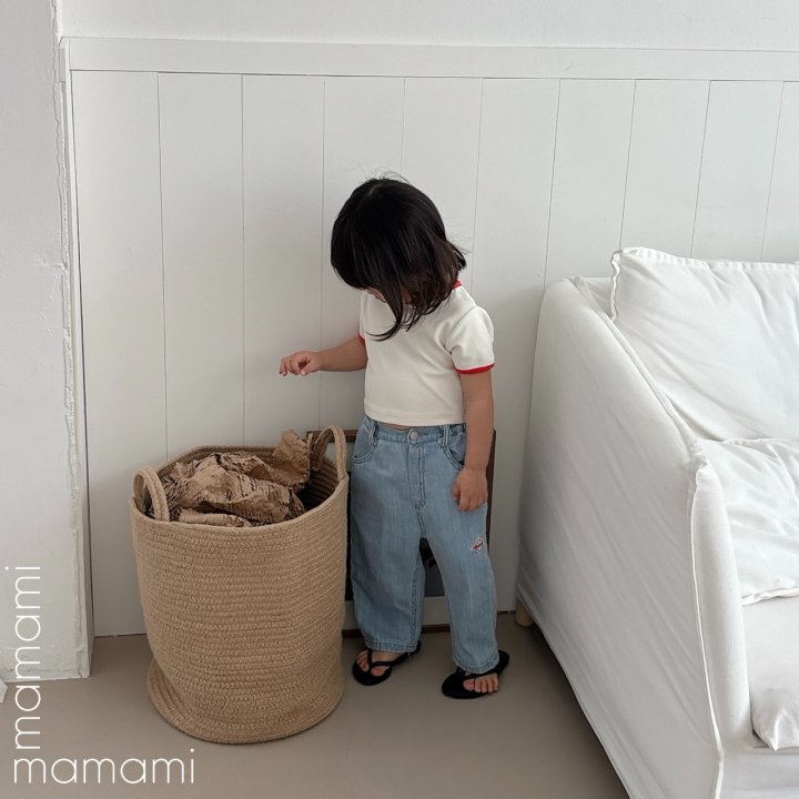Mamami - Korean Children Fashion - #minifashionista - Wave Denim Pants - 8