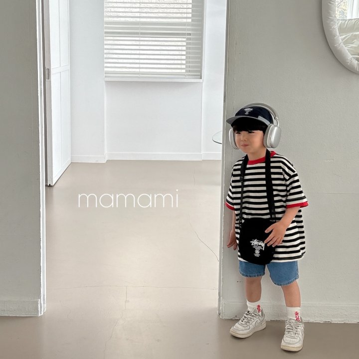 Mamami - Korean Children Fashion - #prettylittlegirls - Pop Color Stripe Tee - 10