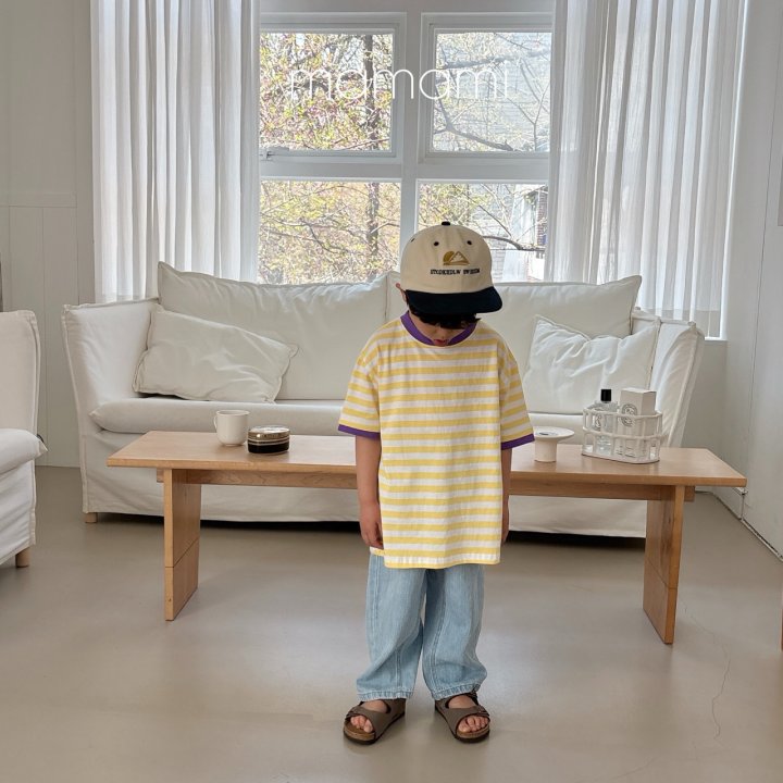 Mamami - Korean Children Fashion - #toddlerclothing - Pop Color Stripe Tee - 12