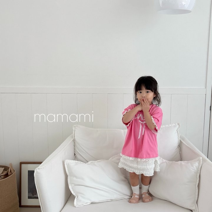 Mamami - Korean Women Fashion - #womensfashion - Ribbon Lace Tee (with Mom) - 4