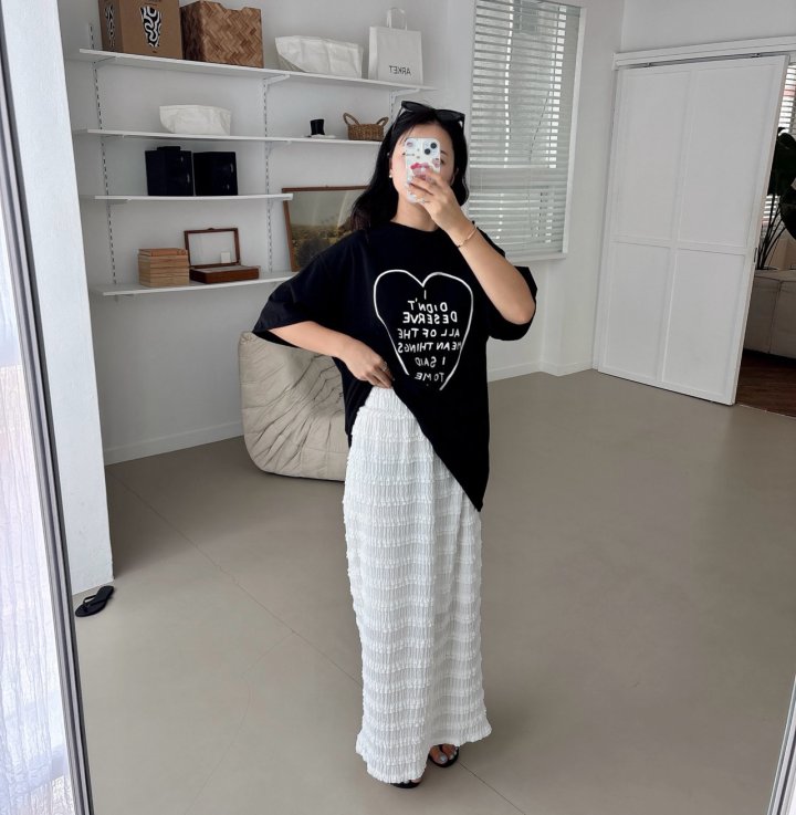 Mamami - Korean Women Fashion - #momslook - Crinkle Banded Long Skirt (Adult) - 6
