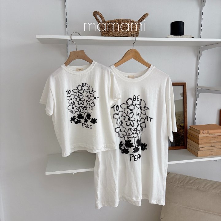 Mamami - Korean Women Fashion - #shopsmall - Peace Flower Tee (with Mom)